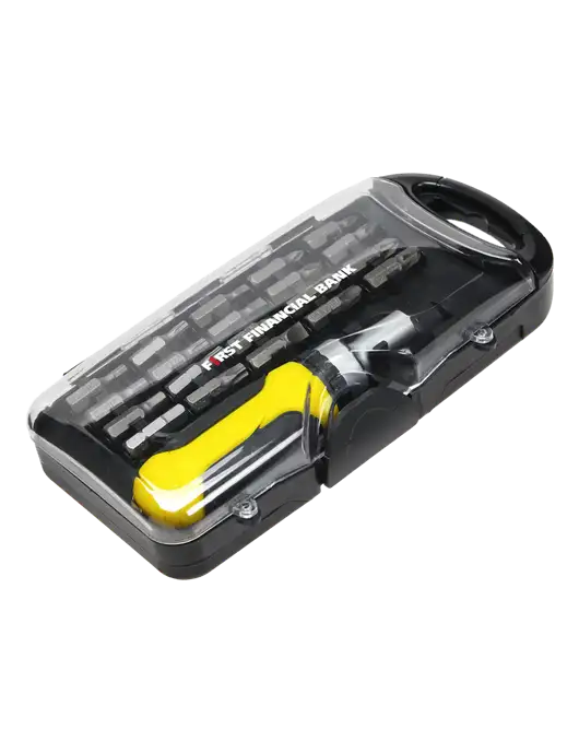 Artisan Black Screwdriver Set w/First Financial Bank Logo