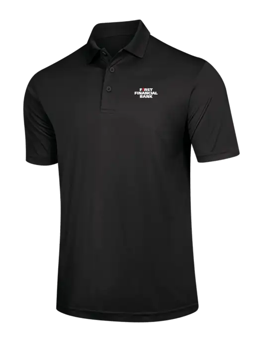 Black PosiCharge Competitor Polo w/First Financial Bank Logo