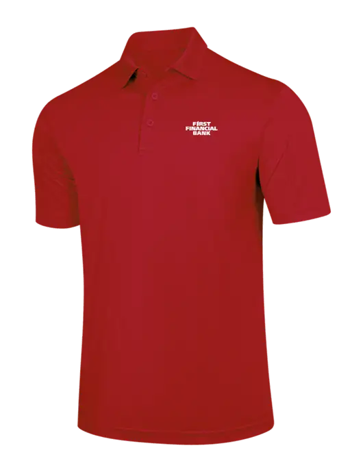 Red PosiCharge Competitor Polo w/First Financial Bank Logo