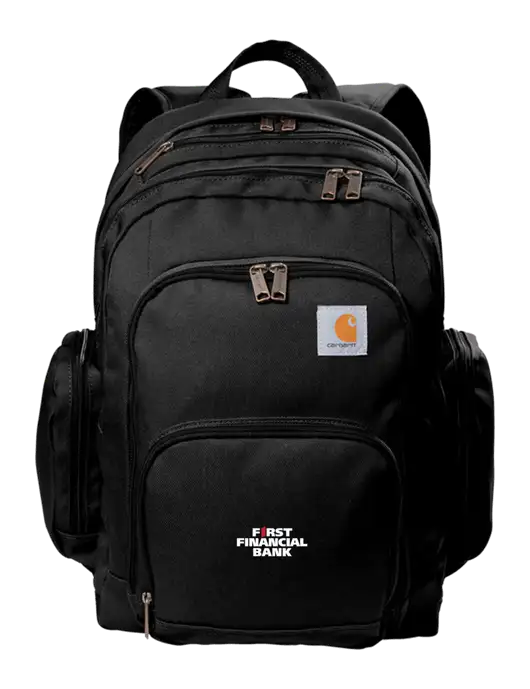 Carhartt Black Foundry Series Pro Backpack w/First Financial Bank Logo