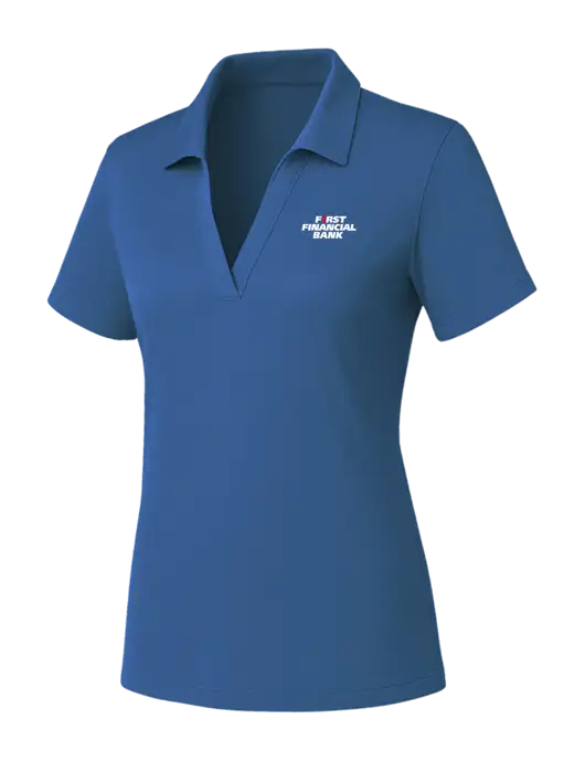 Womens Slate Blue PosiCharge RacerMesh Polo w/First Financial Bank Logo