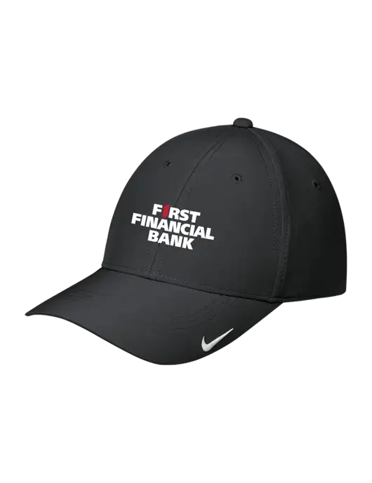 Nike Black Dri-FIT Legacy Cap w/First Financial Bank Logo