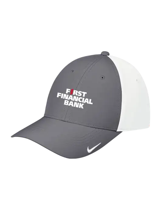 Nike Dark Grey/White Dri-FIT Legacy Cap w/First Financial Bank Logo