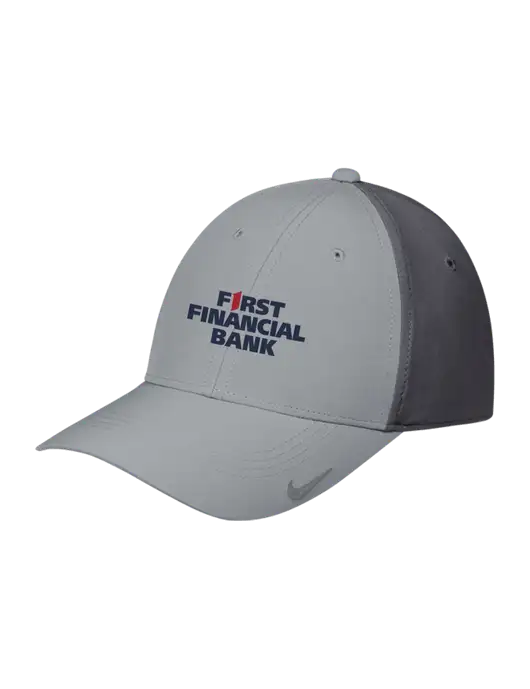 Nike Light Grey/Dark Grey Dri-FIT Legacy Cap w/First Financial Bank Logo