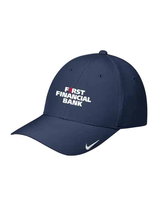 Nike Navy Dri-FIT Legacy Cap w/First Financial Bank Logo