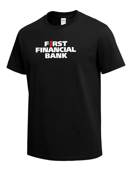 Black Heavyweight 6.1 oz T-Shirt w/First Financial Bank Logo