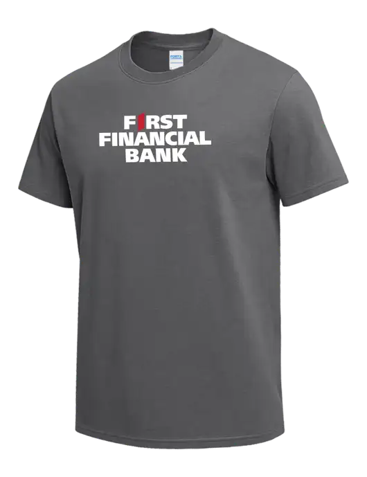Medium Grey Heavyweight 6.1 oz T-Shirt w/First Financial Bank Logo