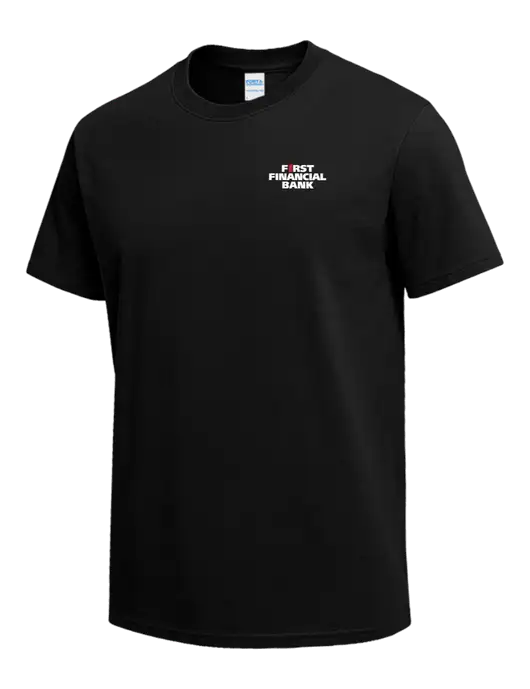 Black Heavyweight 6.1 oz T-Shirt w/First Financial Bank Logo