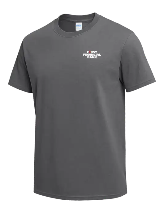 Medium Grey Heavyweight 6.1 oz T-Shirt w/First Financial Bank Logo