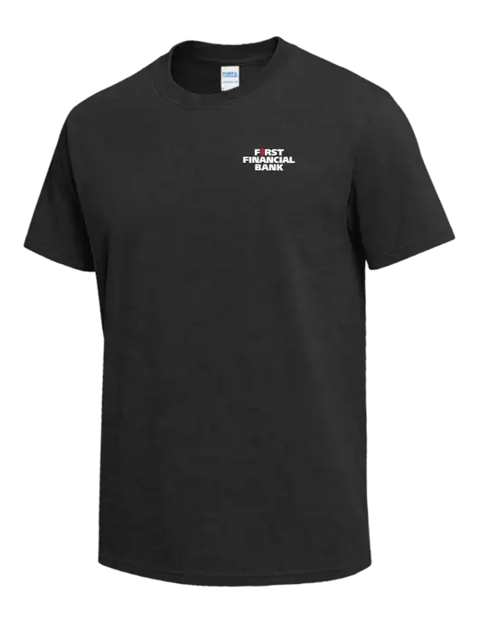Dark Grey Heather Heavyweight 6.1 oz T-Shirt w/First Financial Bank Logo
