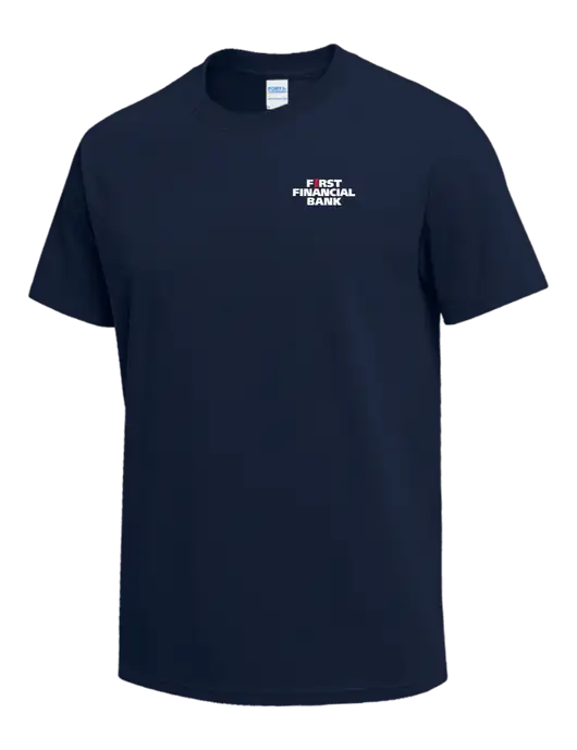 Navy Heavyweight 6.1 oz T-Shirt w/First Financial Bank Logo