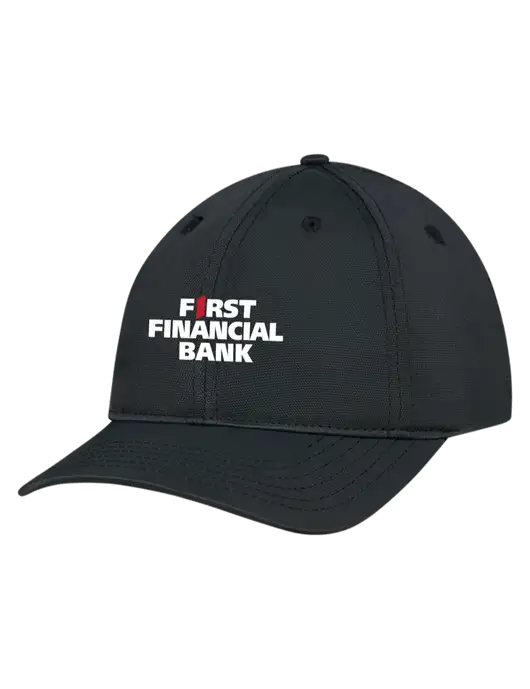 Black Nylon Twill Performance Cap w/First Financial Bank Logo
