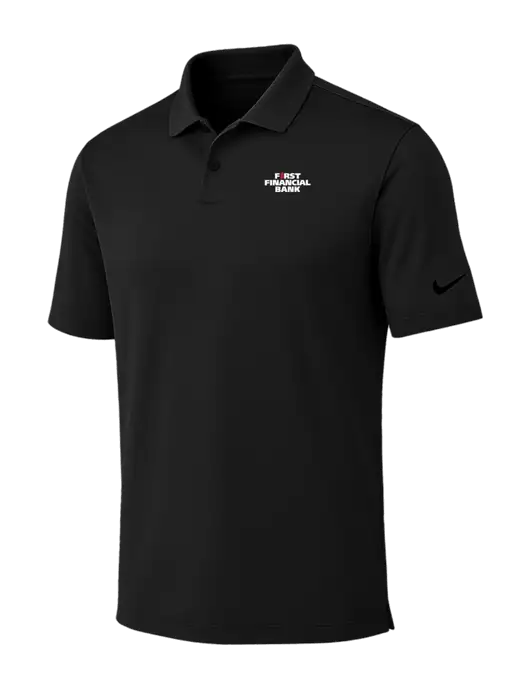 Nike Black Dri-FIT Vapor Polo w/First Financial Bank Logo