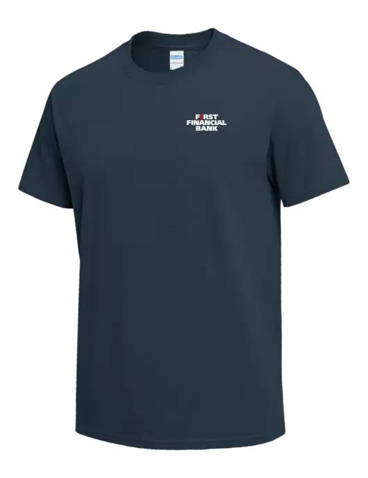 Dark Slate Blue Heavyweight 6.1 oz T-Shirt w/First Financial Bank Logo