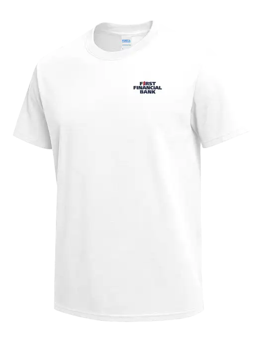 White Heavyweight 6.1 oz T-Shirt w/First Financial Bank Logo