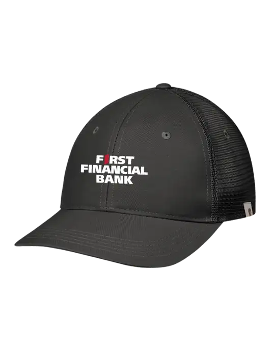Carhartt Black Trucker Rugged Pro Series Cap w/First Financial Bank Logo