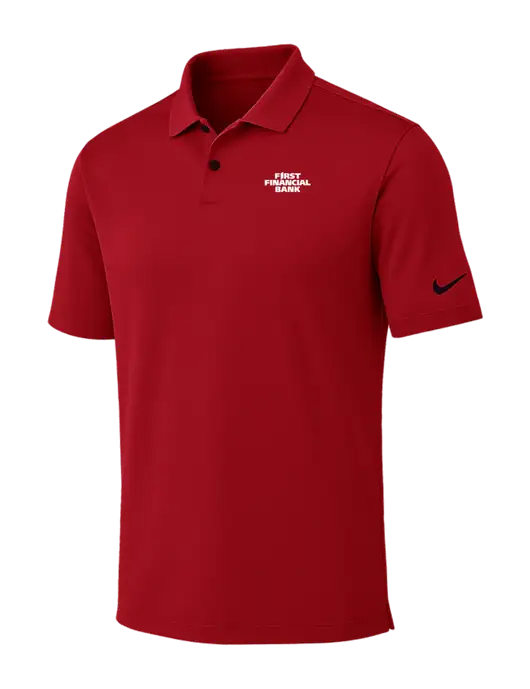 Nike Red Dri-FIT Vapor Polo w/First Financial Bank Logo