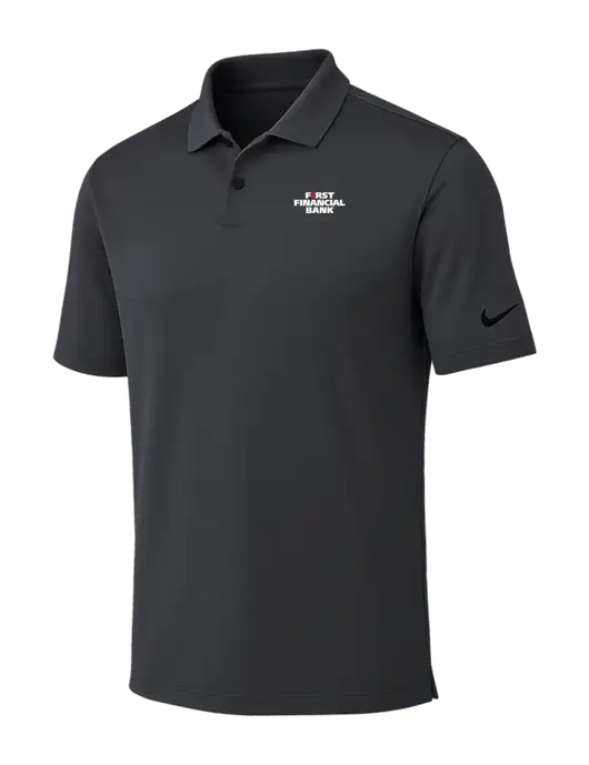 Nike Dark Grey Dri-FIT Vapor Polo w/First Financial Bank Logo
