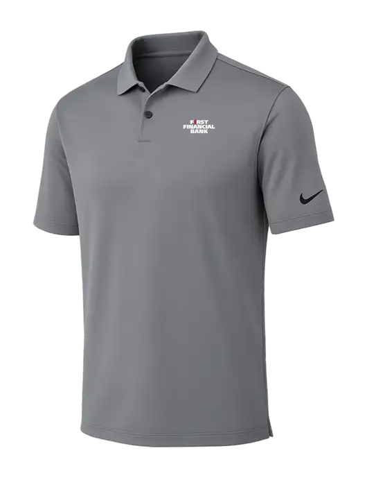 Nike Medium Grey Dri-FIT Vapor Polo w/First Financial Bank Logo