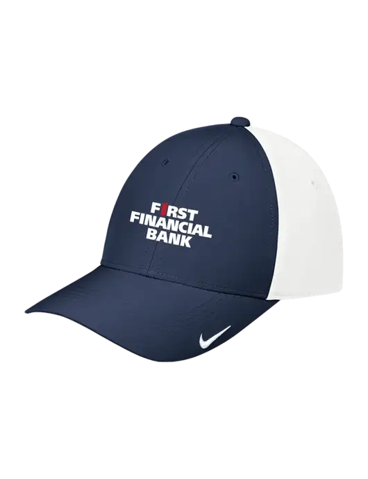 Nike Navy/White Dri-FIT Legacy Cap w/First Financial Bank Logo