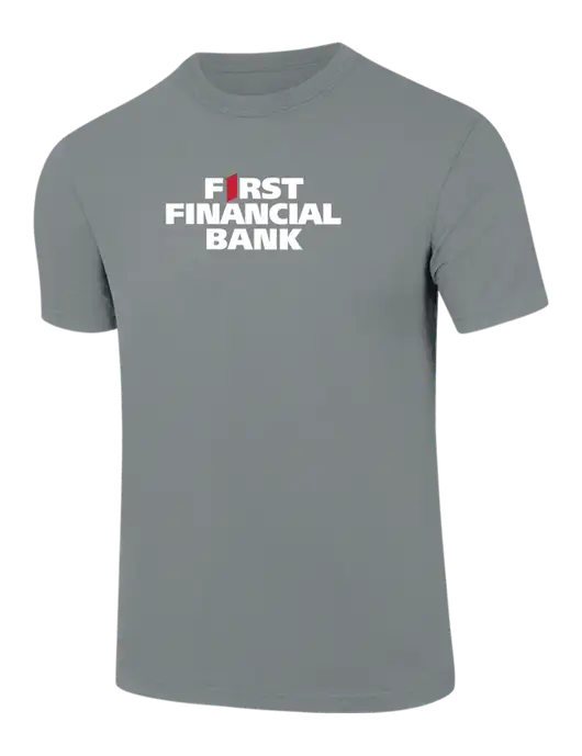 Comfort Colors 6.1 oz Medium Grey Heavyweight Ring Spun T-Shirt w/First Financial Bank Logo