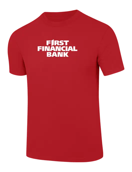 Comfort Colors 6.1 oz Red Heavyweight Ring Spun T-Shirt w/First Financial Bank Logo