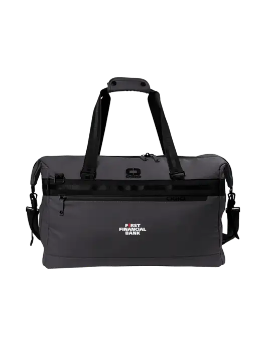 OGIO Very Dark Grey Commuter Duffel w/First Financial Bank Logo