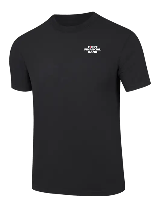 Comfort Colors 6.1 oz Black Heavyweight Ring Spun T-Shirt w/First Financial Bank Logo
