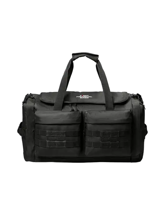 CornerStone Black Tactical Duffel w/First Financial Bank Logo