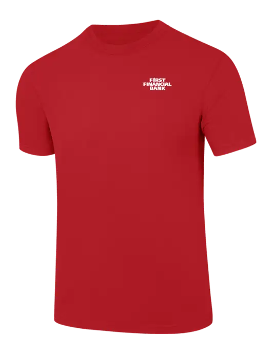 Comfort Colors 6.1 oz Red Heavyweight Ring Spun T-Shirt w/First Financial Bank Logo