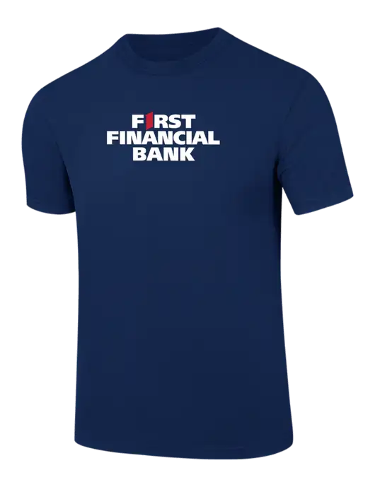 Comfort Colors 6.1 oz Dark Navy Heavyweight Ring Spun T-Shirt w/First Financial Bank Logo