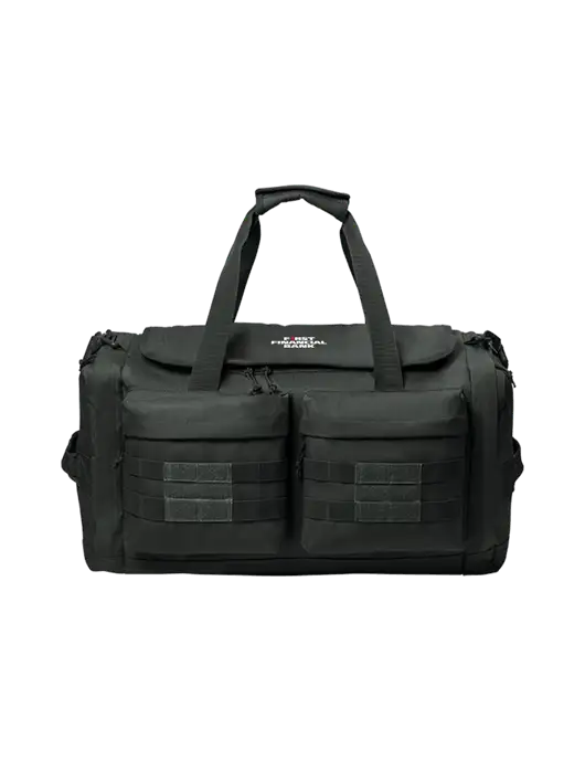CornerStone Charcoal Grey Tactical Duffel w/First Financial Bank Logo