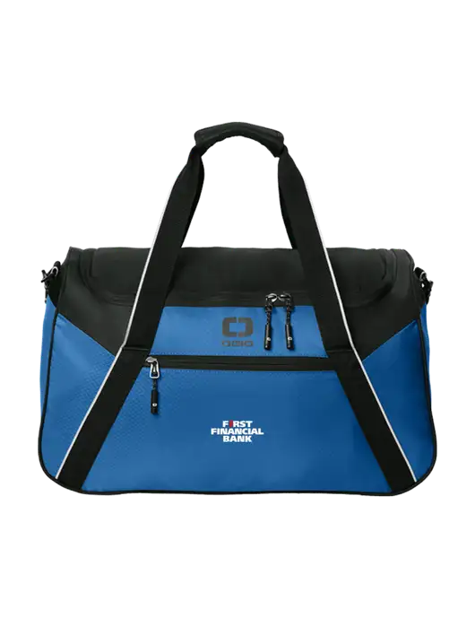 OGIO Light Navy/Black Inception Duffel w/First Financial Bank Logo