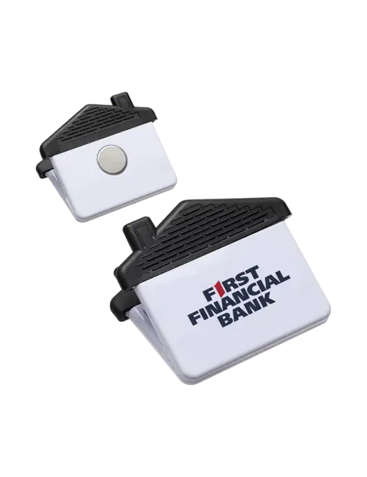 White Happy Home Power Clip

 w/First Financial Bank Logo