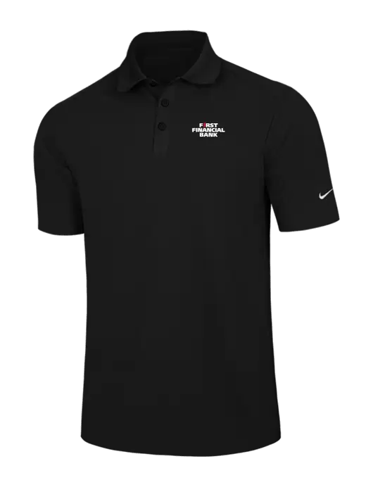 Nike Black Dri-FIT Classic Polo w/First Financial Bank Logo