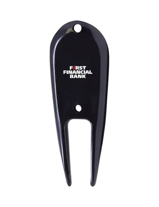 Black Divot Tool w/First Financial Bank Logo