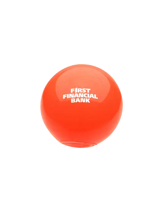 Light Up Red Bounce Ball w/First Financial Bank Logo