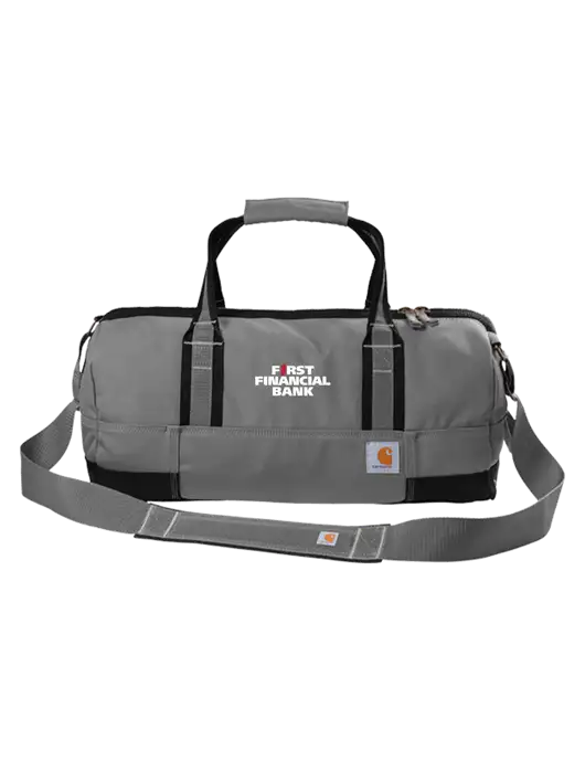 Carhartt Medium Grey Foundry Series 20” Duffel w/First Financial Bank Logo