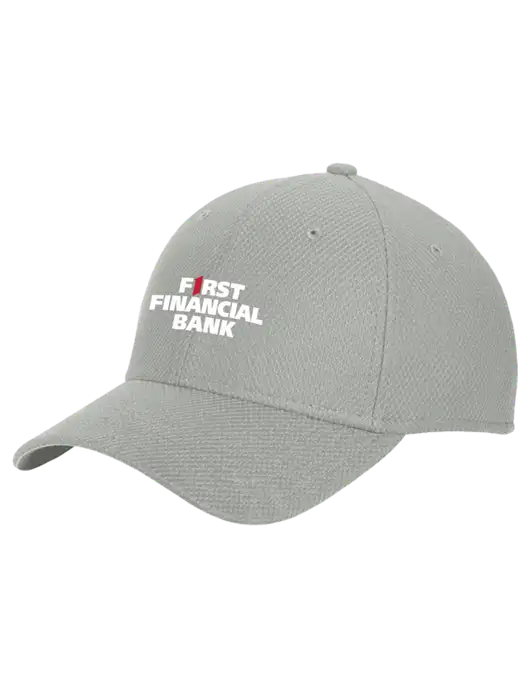 New Era Diamond Era Medium Grey Stretch Cap w/First Financial Bank Logo