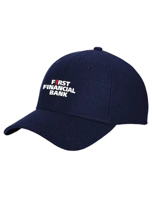 New Era Diamond Era Dark Navy Stretch Cap w/First Financial Bank Logo
