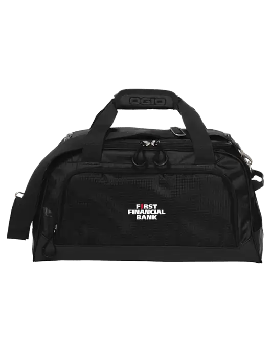 OGIO Breakaway Black Duffel w/First Financial Bank Logo