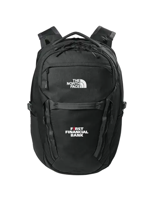 The North Face 31L Royal Arch Black Backpack w/First Financial Bank Logo