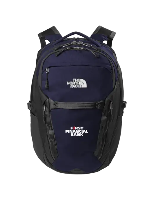The North Face 31L Royal Arch Navy Backpack w/First Financial Bank Logo