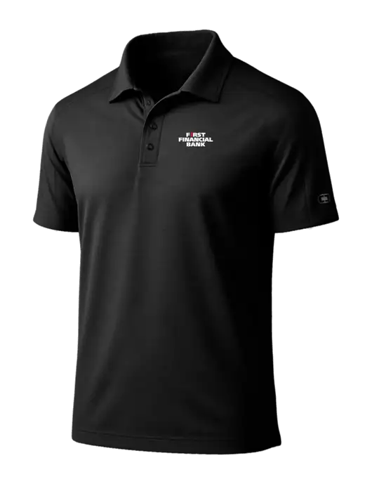 OGIO Linear Black Polo w/First Financial Bank Logo