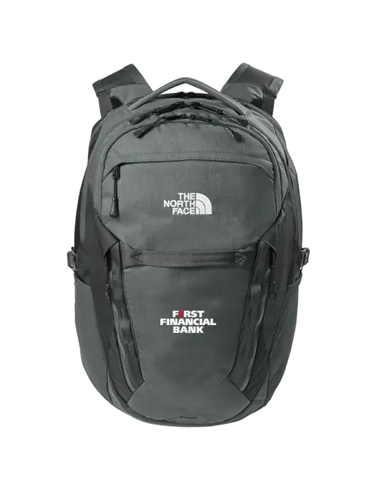 The North Face 31L Royal Arch Dark Medium Grey Backpack w/First Financial Bank Logo