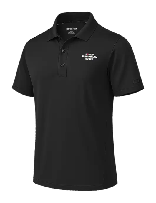 OGIO Envision Black Polo w/First Financial Bank Logo
