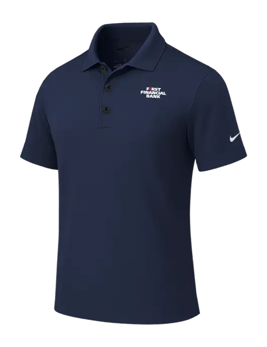 Nike Dark Navy Tech Basic Dri-FIT Polo
 w/First Financial Bank Logo