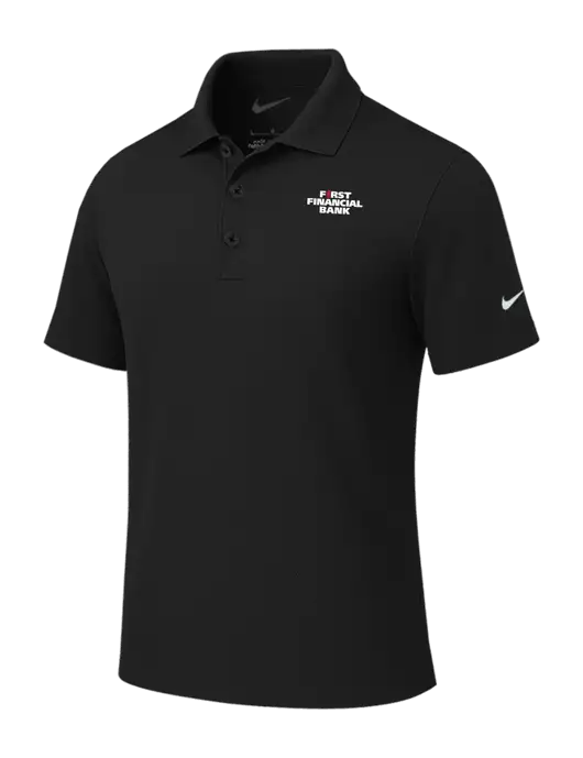 Nike Black Tech Basic Dri-FIT Polo
 w/First Financial Bank Logo