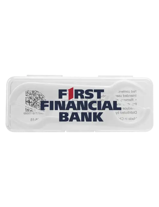 Floss Picks 10pc Travel Kit w/First Financial Bank Logo