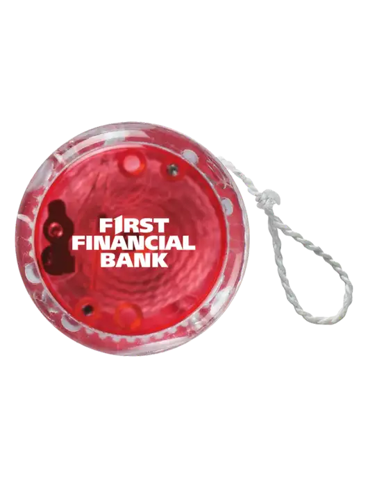 Red Light Up Yo-Yo w/First Financial Bank Logo